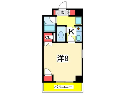 メゾン・ド・エグレット(1K/2階)の間取り写真