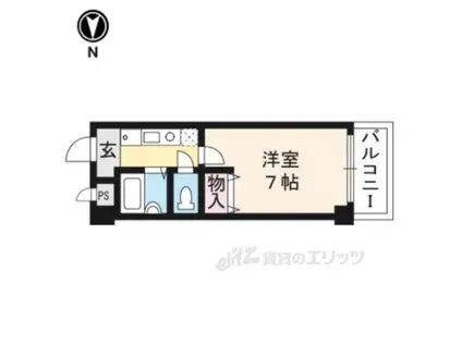 ツインズスクエアウエスト(1K/5階)の間取り写真