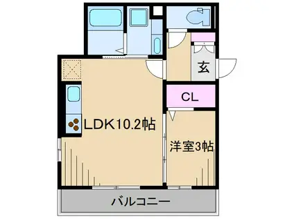 D PAINA 日吉本町II(1LDK/1階)の間取り写真