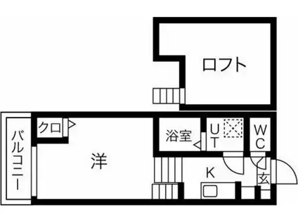 OMレジデンス本陣鳥居通(1K/2階)の間取り写真