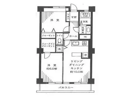 NK渋谷コータス(2LDK/2階)の間取り写真