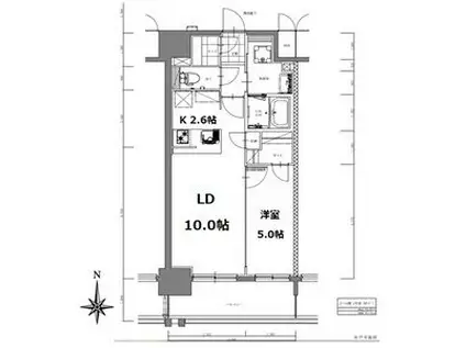 SーRESIDENCE亀島駅前BLAZE(1LDK/12階)の間取り写真