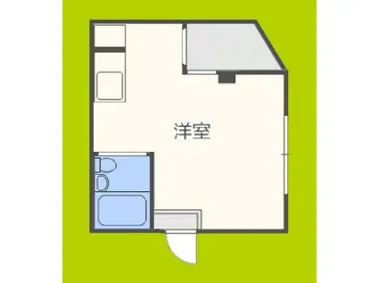 プレアール中加賀屋(ワンルーム/3階)の間取り写真