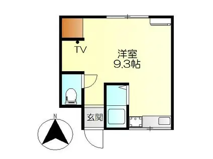 ＪＲ呉線 呉駅 徒歩23分 2階建 築63年(ワンルーム/1階)の間取り写真