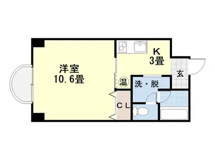 VILLA山松(1K/3階)の間取り写真