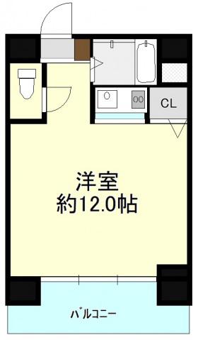高陽小松ビル(ワンルーム/5階)の間取り写真