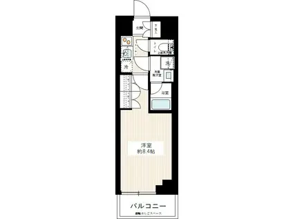 MAXIV東武練馬(1K/2階)の間取り写真