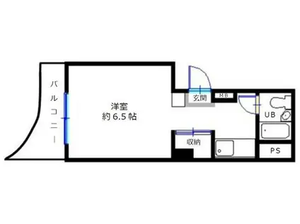 西岡ビル(ワンルーム/3階)の間取り写真