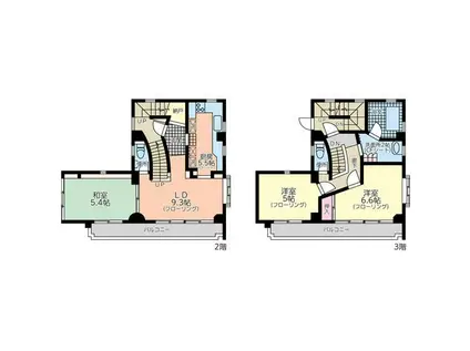 露木ビル(3SLDK/2階)の間取り写真