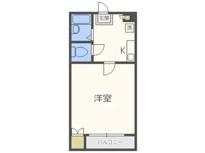 サンメルト高宮東(1K/3階)の間取り写真