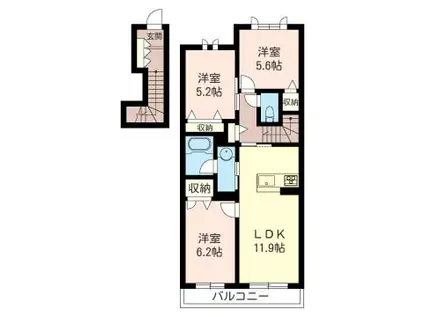 ソフィアガーデン(3LDK/2階)の間取り写真