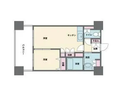 HF西新宿レジデンスウエスト(1DK/4階)の間取り写真