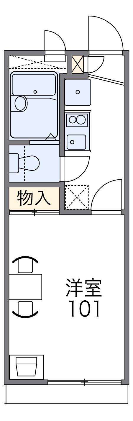 レオパレスモラ神屋(1K/2階)の間取り写真