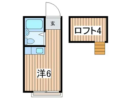 サウスドゥファルコン(ワンルーム/2階)の間取り写真