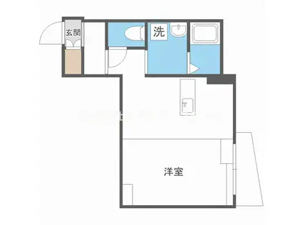 KOUMASTER NISHIKUJO(ワンルーム/4階)の間取り写真