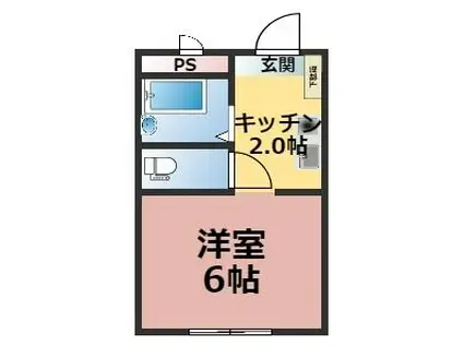 サンビレッジ仏子II(1K/3階)の間取り写真