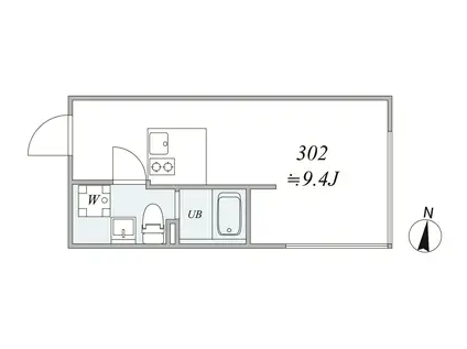TRIAS144(1DK/3階)の間取り写真