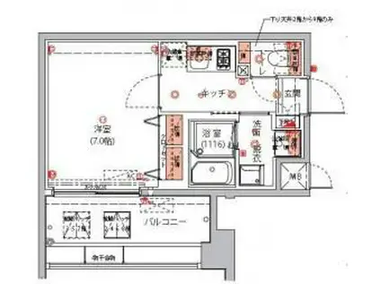 ハーモニーレジデンス東京イーストコア005(1K/3階)の間取り写真