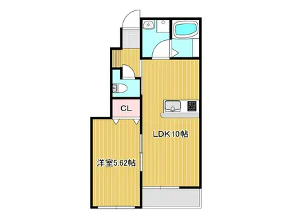 MYESTATE 旭本町 西棟(1LDK/1階)の間取り写真