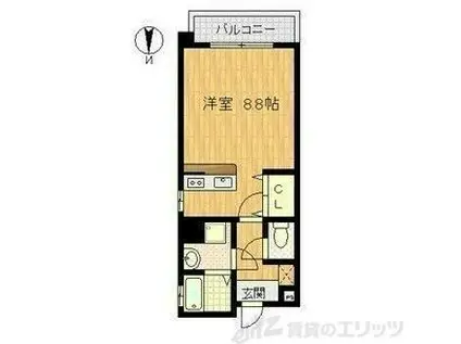 ウエストコート垂水町(ワンルーム/3階)の間取り写真