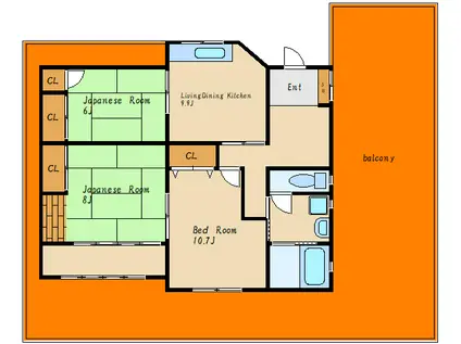 大久保町西脇2階DOMANI(3LDK/2階)の間取り写真