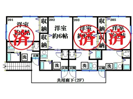 JAIRO新小岩(1K/2階)の間取り写真