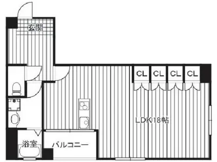 デイグラン心斎橋イースト(ワンルーム/5階)の間取り写真