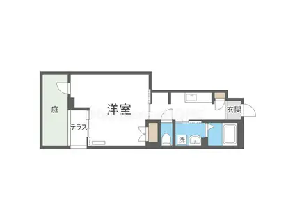 帆凪HONAGI(1K/1階)の間取り写真