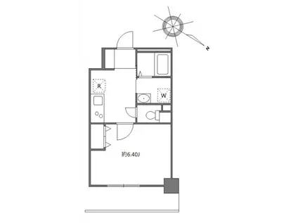 ケーディーエックスレジデンス上野毛(1K/3階)の間取り写真