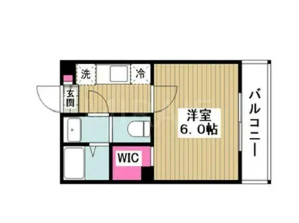 フルセイル中央林間I(1K/2階)の間取り写真