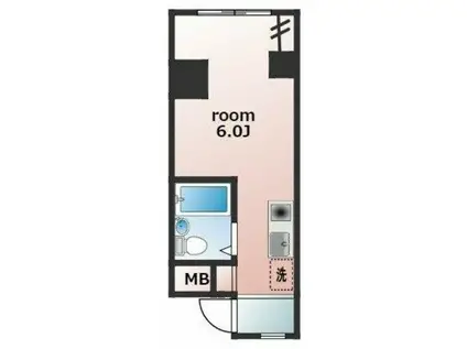 ツリーサイドB錦糸町(1K/1階)の間取り写真