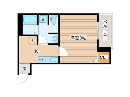 エル ソルあすと長町(1K/3階)の間取り写真