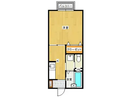 グランドメゾン博多(1K/1階)の間取り写真