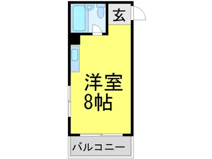 コーポラス城ヶ堀(ワンルーム/5階)の間取り写真
