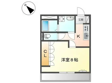 Gハウスコトブキ(1K/1階)の間取り写真