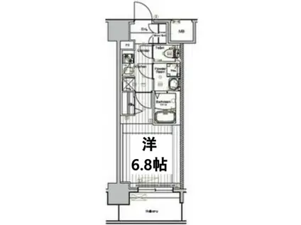 メイクス熱田大宝(1K/7階)の間取り写真