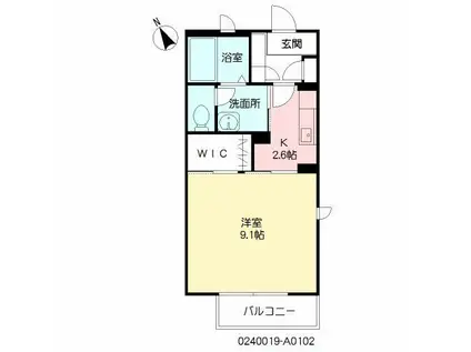 シャーメゾン荒田II(1K/1階)の間取り写真