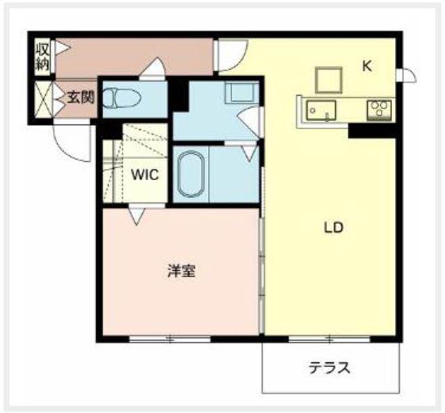 LE PRINTEMPS ZUSHI(1LDK/1階)の間取り写真