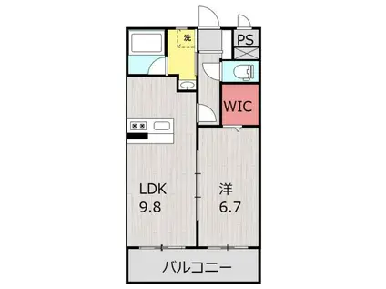 ラフェスタ(1LDK/5階)の間取り写真