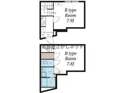 イートス東十条学生・社会人におススメ初期費用分割(1SK/B1階)の間取り写真