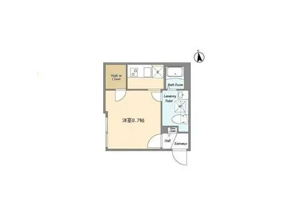 T´S GARDEN西小山(ワンルーム/3階)の間取り写真