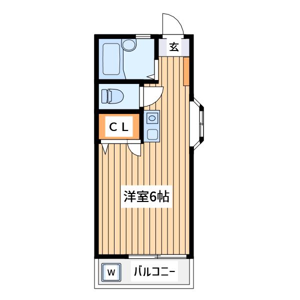 エルドラドくにたち(ワンルーム/2階)の間取り写真