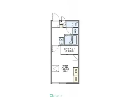 レオパレスはっぴい(1K/2階)の間取り写真