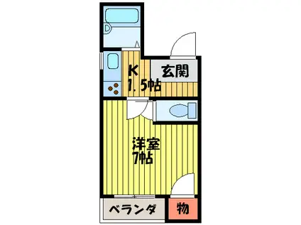フリーディオ春日町(1K/4階)の間取り写真