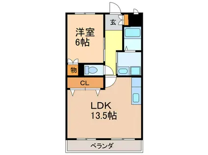 フローレンス平子が丘(1LDK/2階)の間取り写真