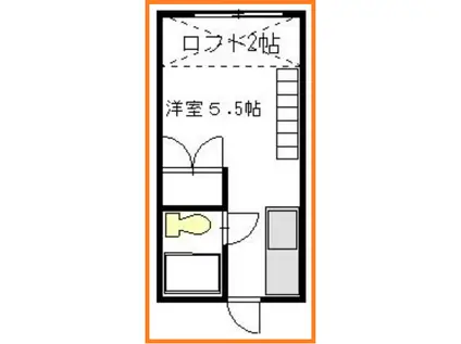 ホワイトハウス新城(1K/1階)の間取り写真