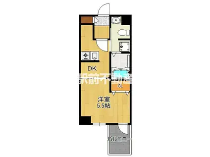 MODERN PALAZZO大濠PORT(1DK/4階)の間取り写真