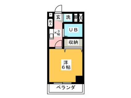 MSビル(1K/4階)の間取り写真