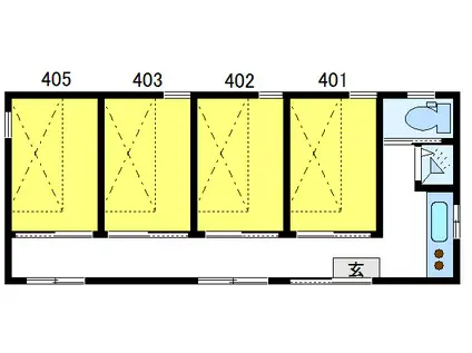 標同ビル(ワンルーム/4階)の間取り写真