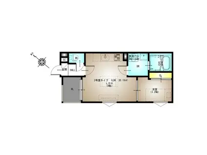 REGALEST吹田駅前(1LDK/1階)の間取り写真